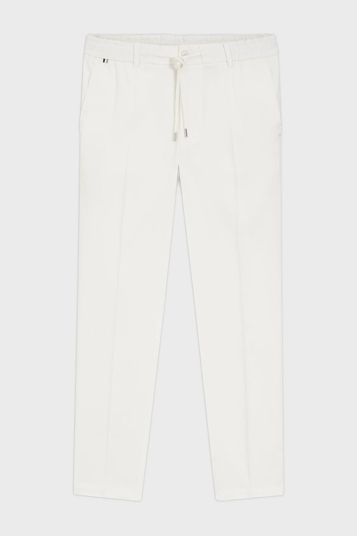 Boss Modern Kesimli Keten Karışımlı Erkek Pantolon 50557859 100 BEYAZ - 5