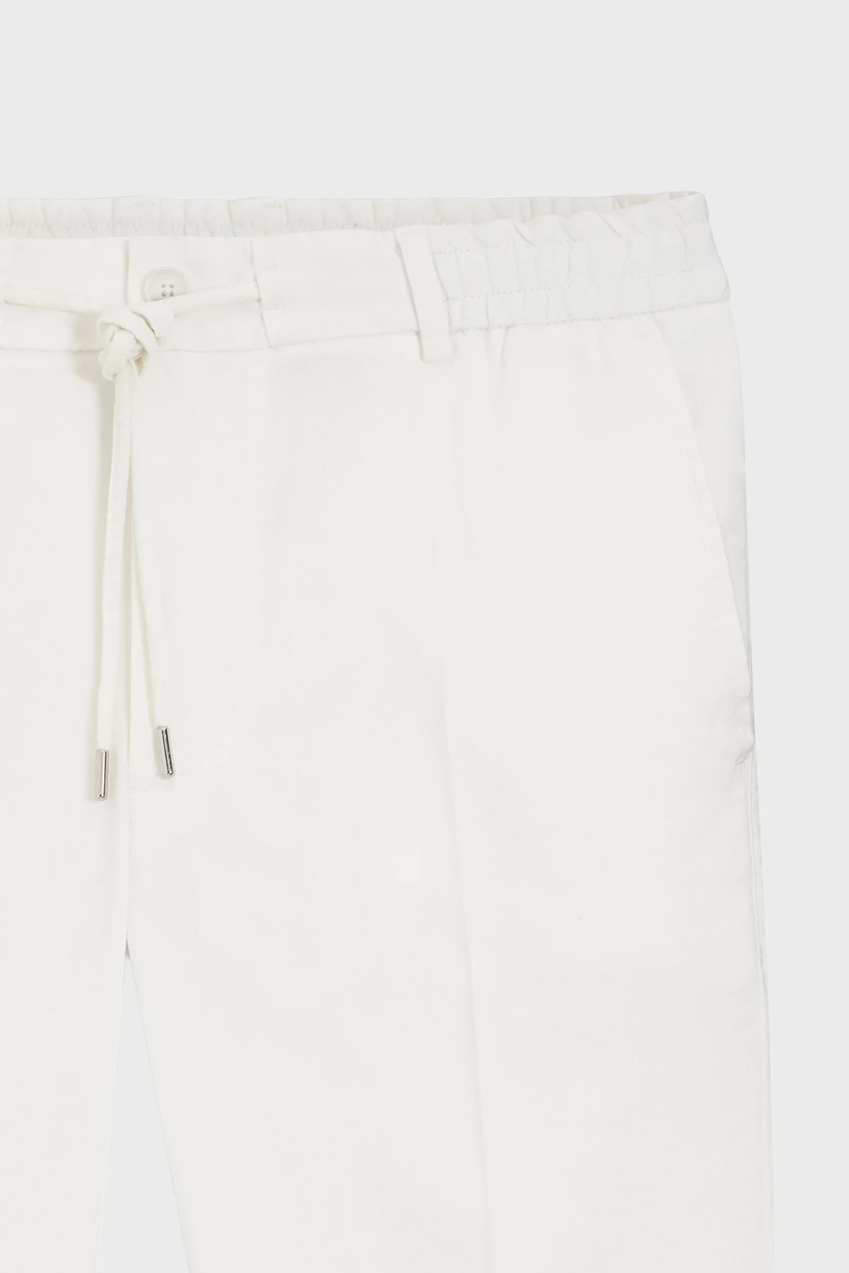 Boss Modern Kesimli Keten Karışımlı Erkek Pantolon 50557859 100 BEYAZ - 6