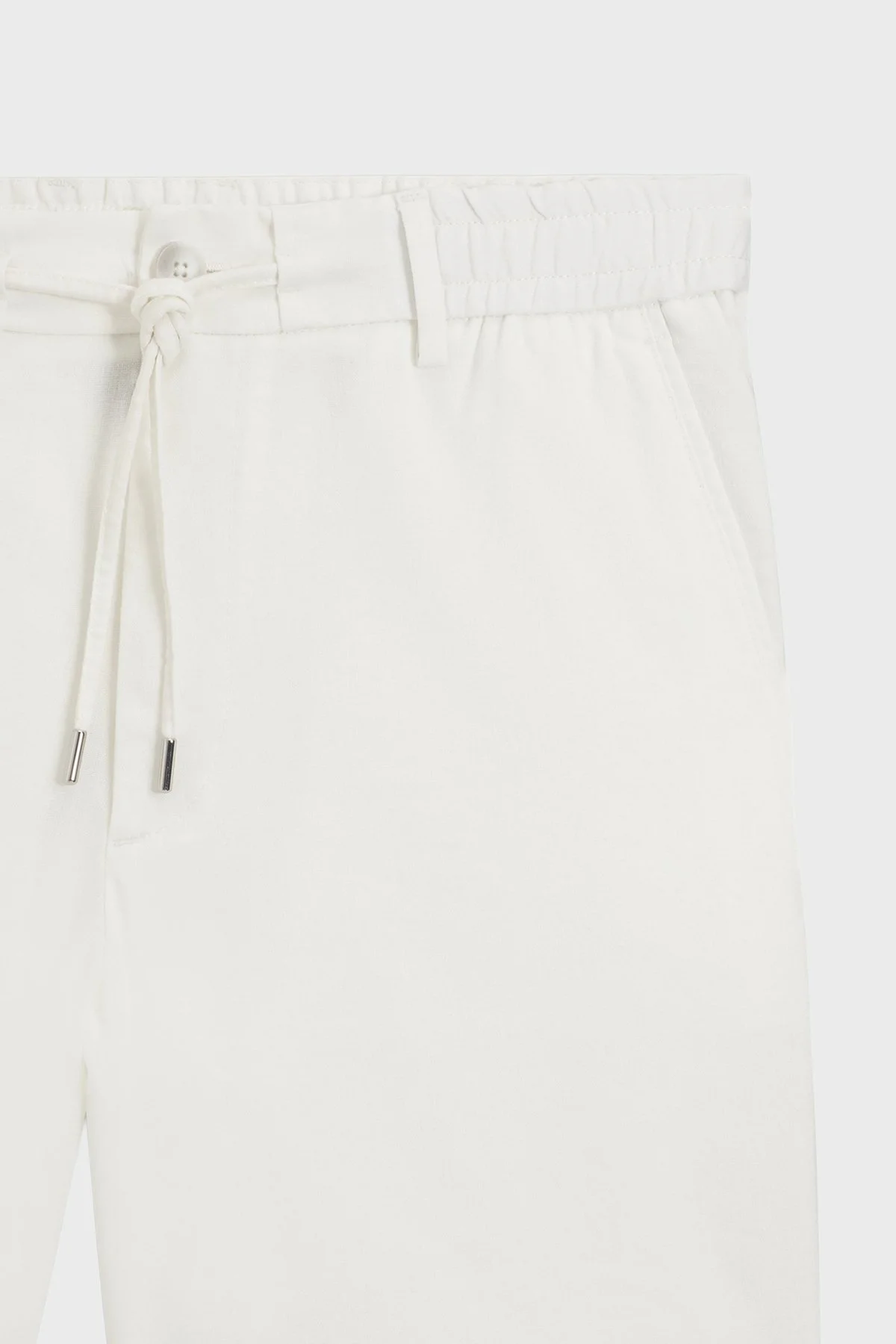 Boss Modern Kesimli Keten Karışımlı Erkek Şort 50557537 100 BEYAZ - 6