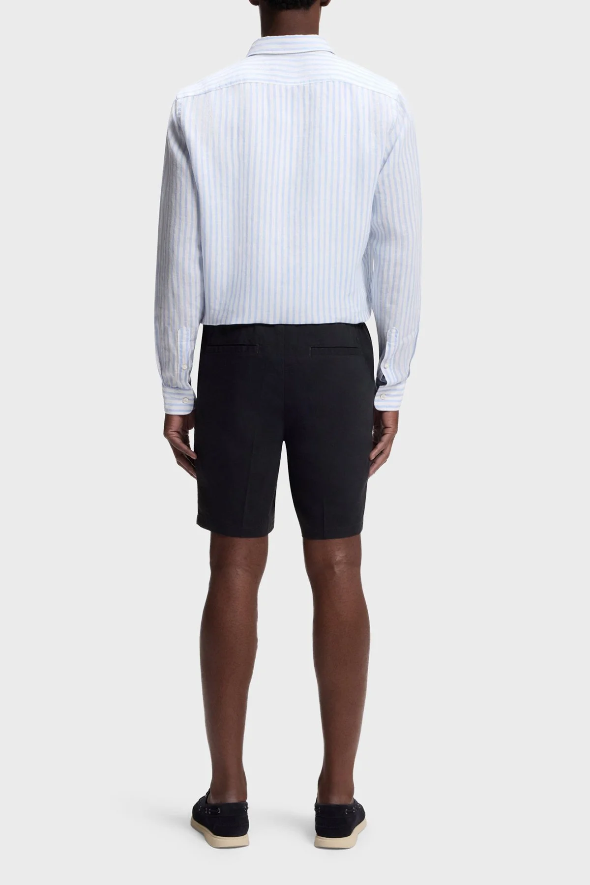 Boss Modern Kesimli Keten Karışımlı Erkek Şort 50557537 405 LACİVERT - 3