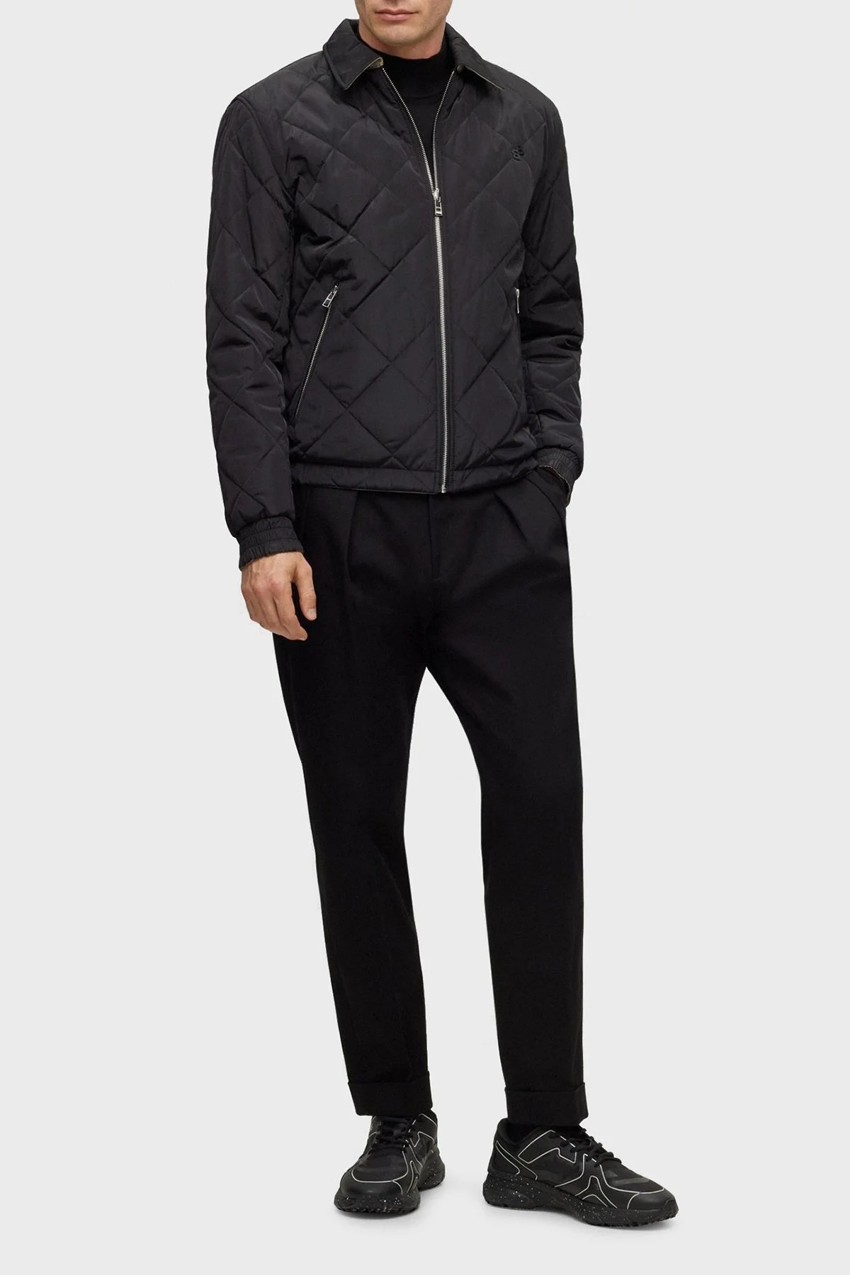 Boss Monogram Baskılı Bağcıklı Spor Erkek Ayakkabı 50498922 001 SİYAH - 2