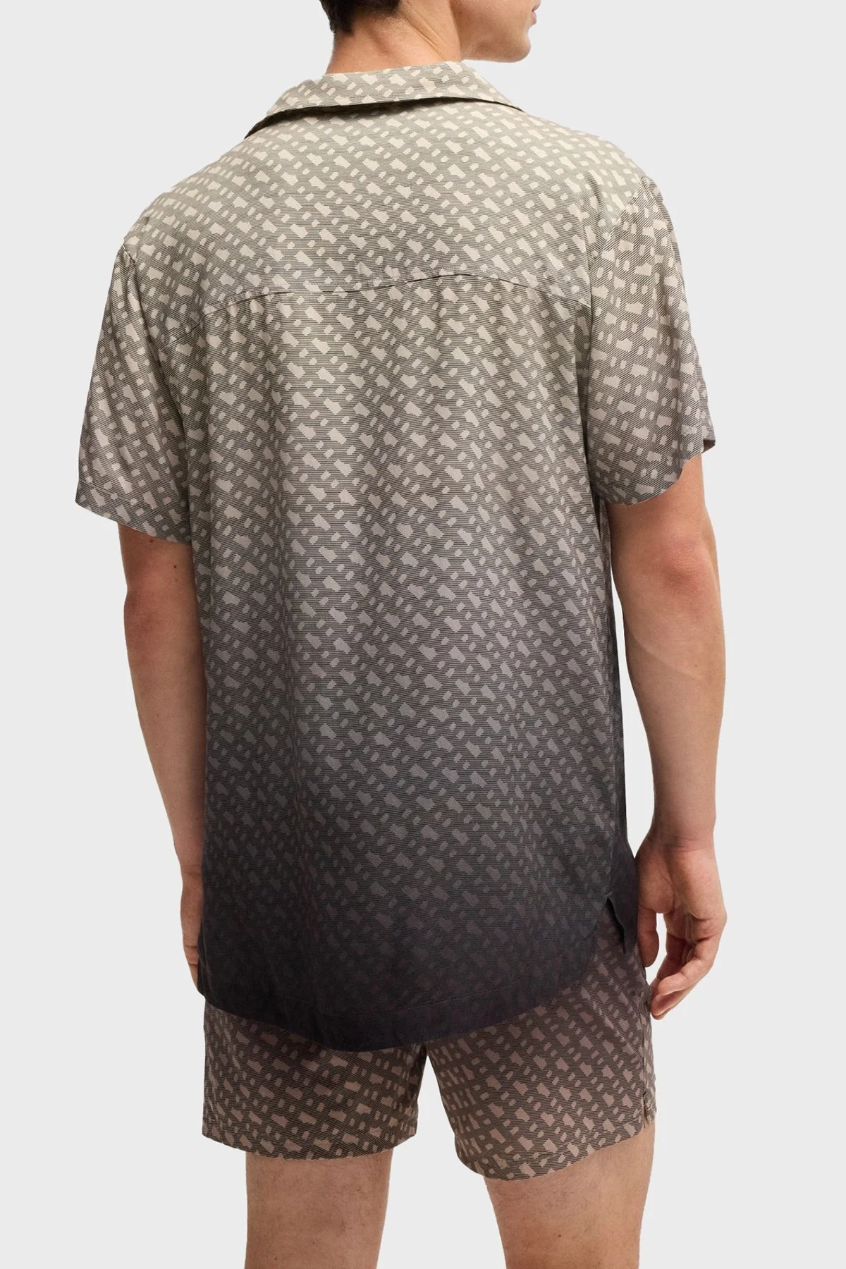 Boss Monogram Baskılı Regular Fit Erkek Gömlek 50534342 001 KAHVE - 2