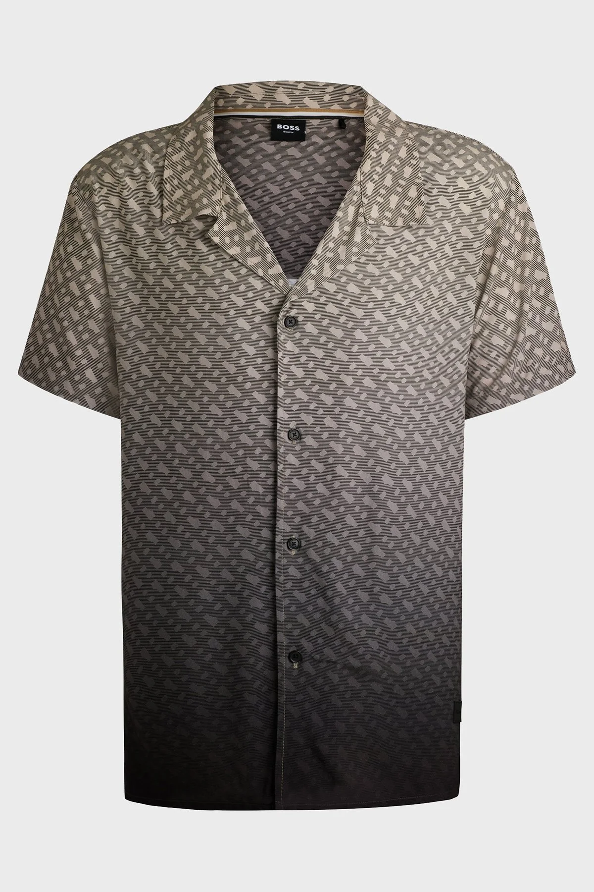Boss Monogram Baskılı Regular Fit Erkek Gömlek 50534342 001 KAHVE - 3