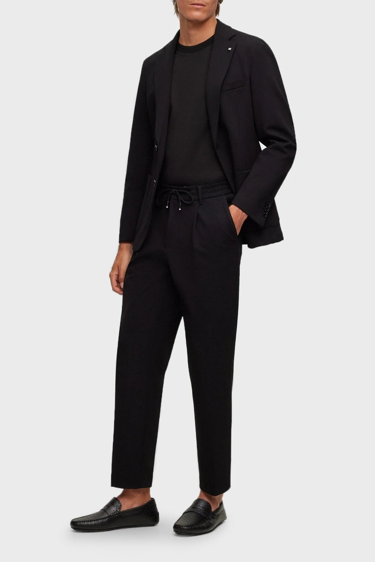 Boss Monogram Desenli Deri Makosen Erkek Ayakkabı 50497800 001 SİYAH - 2