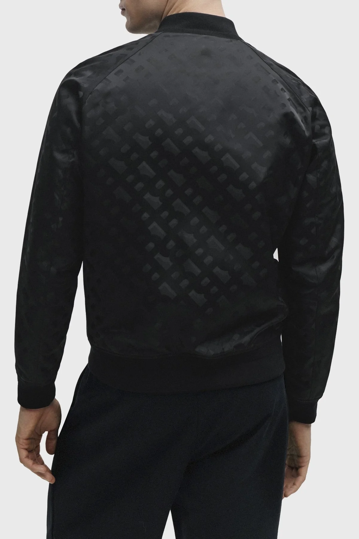 Boss Monogram Jakarlı Regular Fit Erkek Ceket 50505648 001 SİYAH - 3