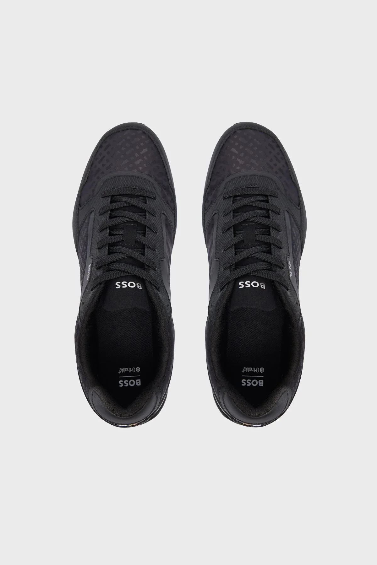 Boss Monogram Jakarlı Sneaker Erkek Ayakkabı 50552897 005 SİYAH - 4