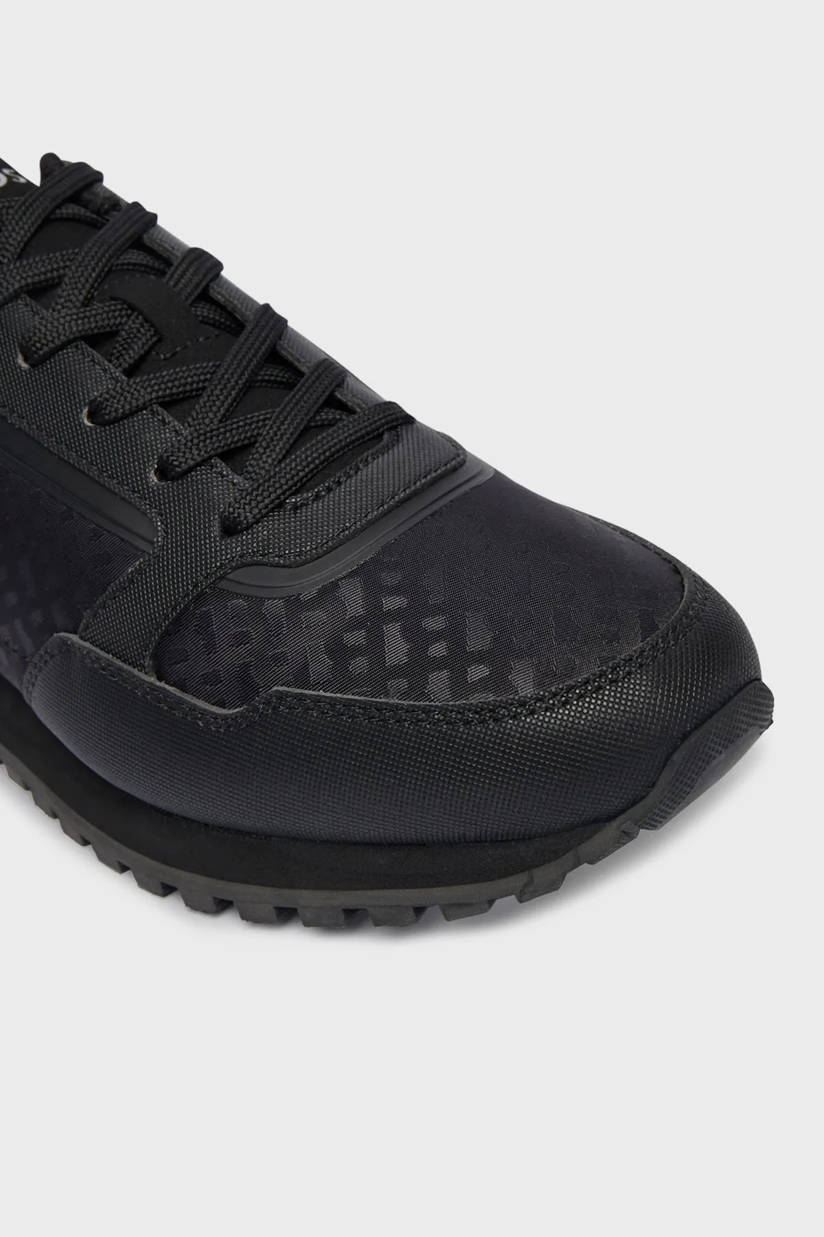 Boss Monogram Jakarlı Sneaker Erkek Ayakkabı 50552897 005 SİYAH - 5