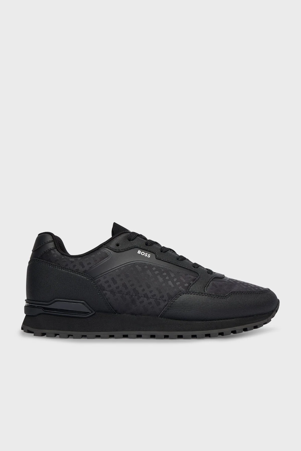 Boss Monogram Jakarlı Sneaker Erkek Ayakkabı 50552897 005 SİYAH - 1