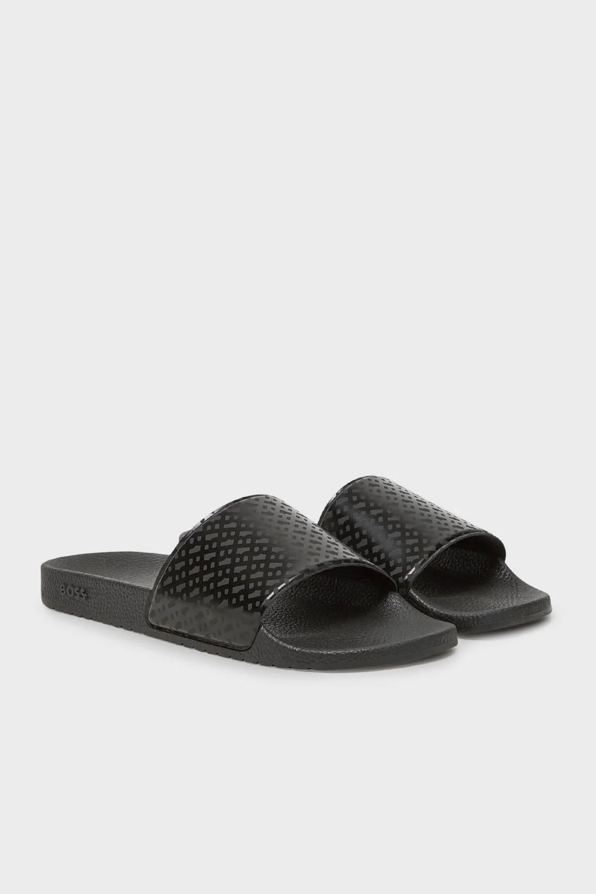 Boss Monogram Logo Baskılı Erkek Terlik 50541783 001 SİYAH - 2