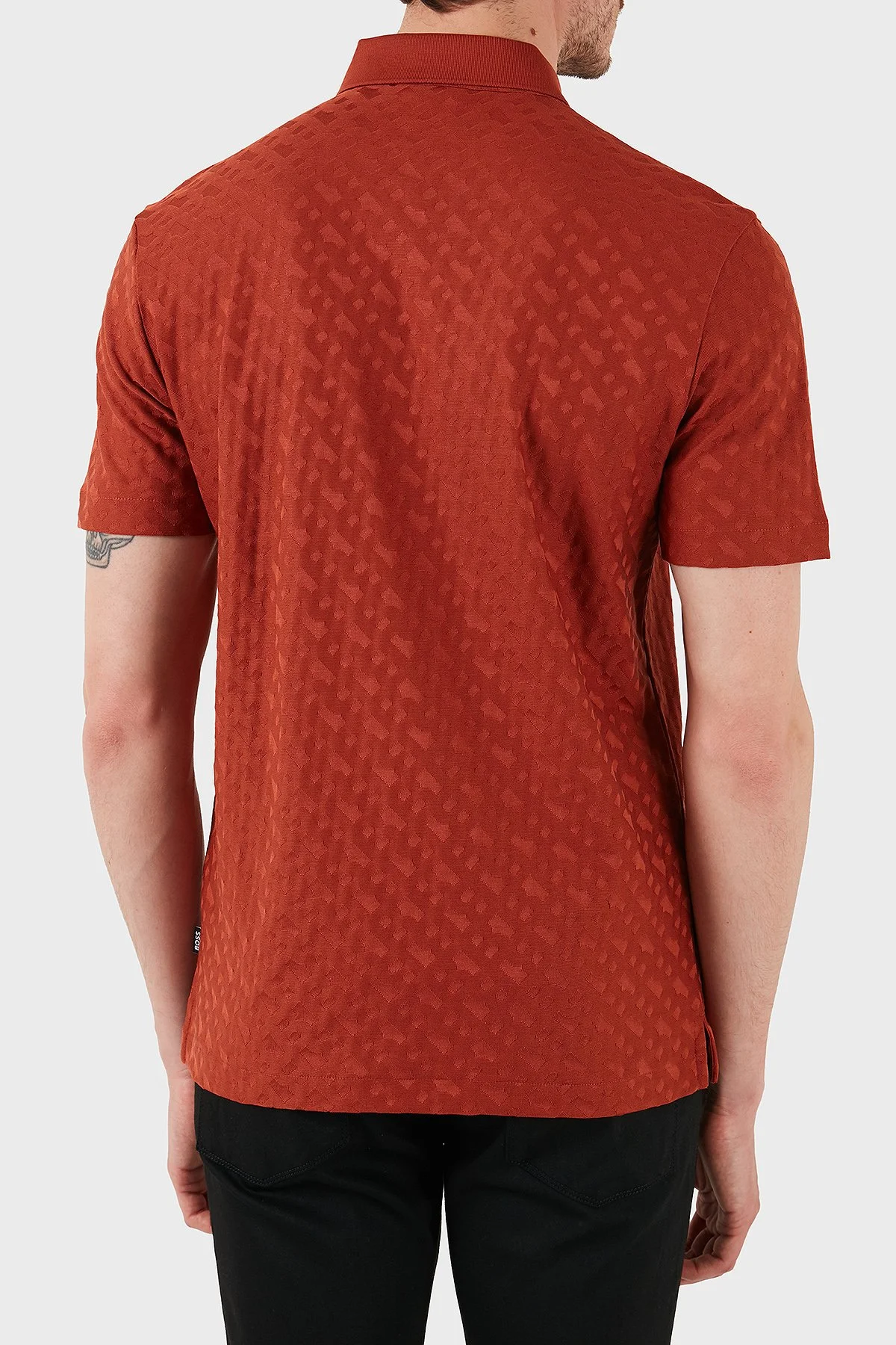 Boss Monogram Logo Baskılı Regular Fit Düğmeli Erkek Polo Yaka T Shirt 50537132 806 KİREMİT - 2
