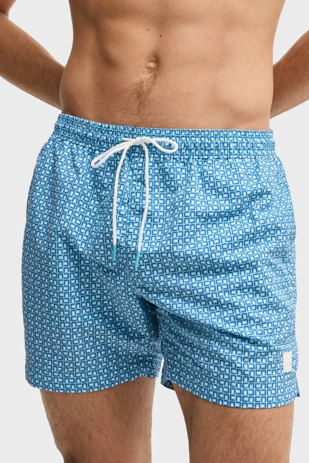 Boss Monogram Logo Baskılı Regular Fit Erkek Mayo Short 50518968 455 MAVİ - 2