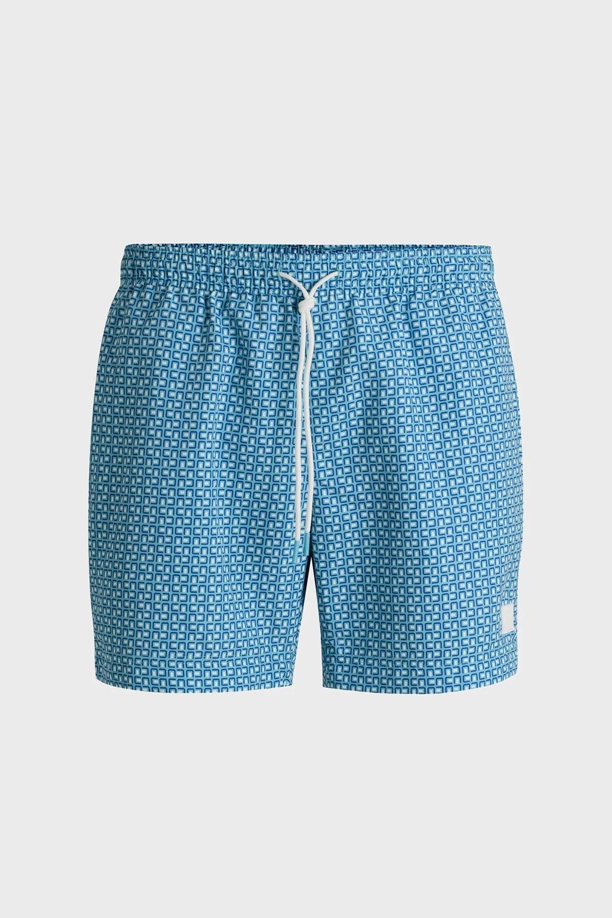 Boss Monogram Logo Baskılı Regular Fit Erkek Mayo Short 50518968 455 MAVİ - 4