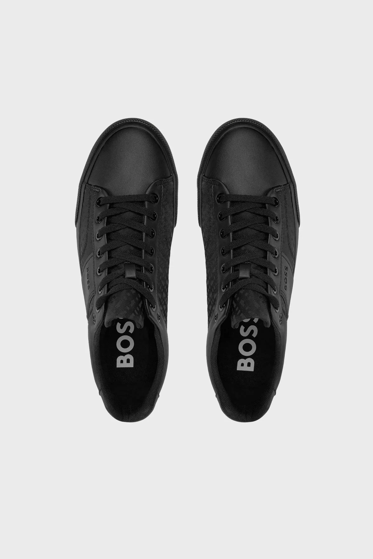 Boss Monogram Logo Baskılı Sneaker Erkek Ayakkabı 50536508 005 SİYAH - 9