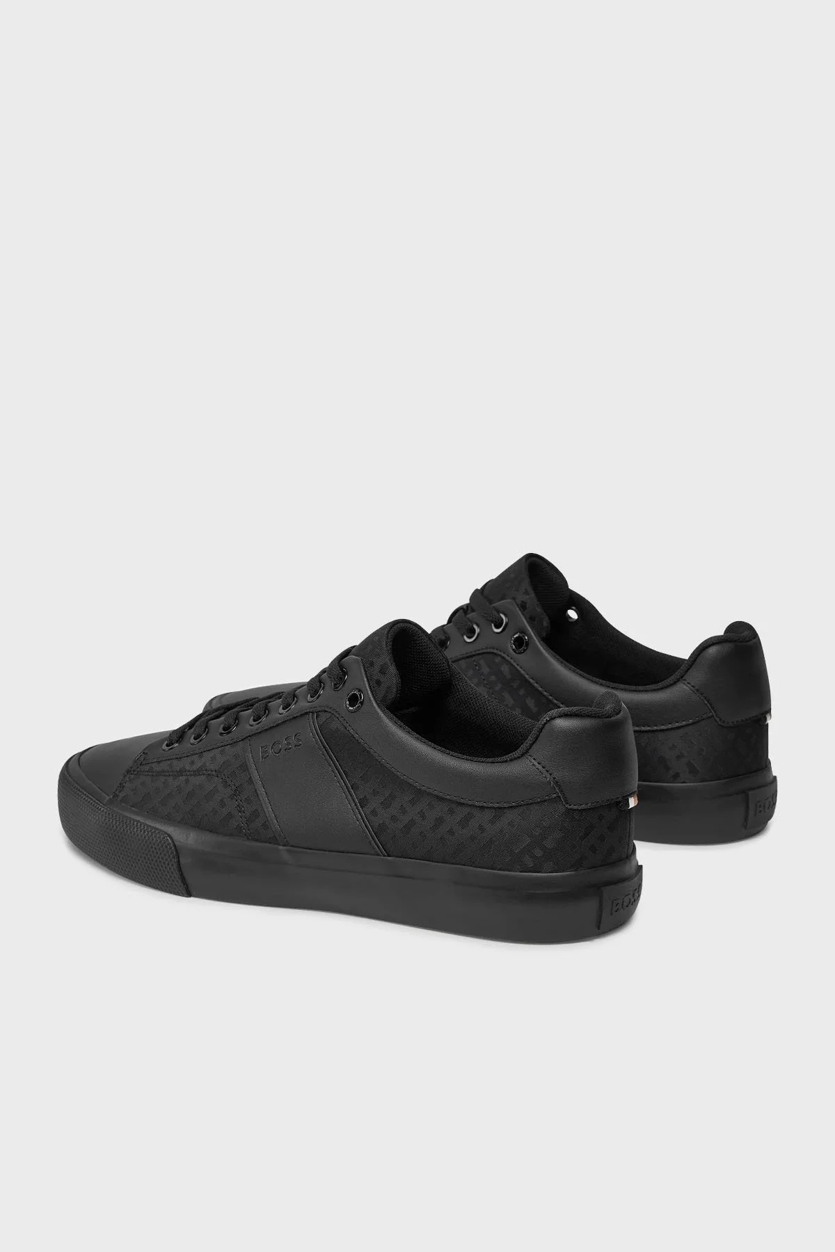 Boss Monogram Logo Baskılı Sneaker Erkek Ayakkabı 50536508 005 SİYAH - 10