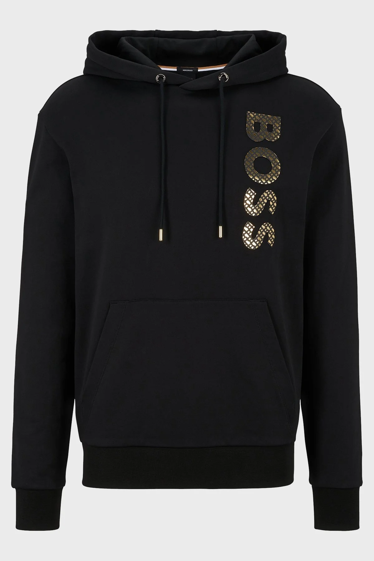 Boss Monogram Logolu Kapüşonlu Regular Fit % 100 Pamuk Erkek Sweat 50481746 001 SİYAH - 5