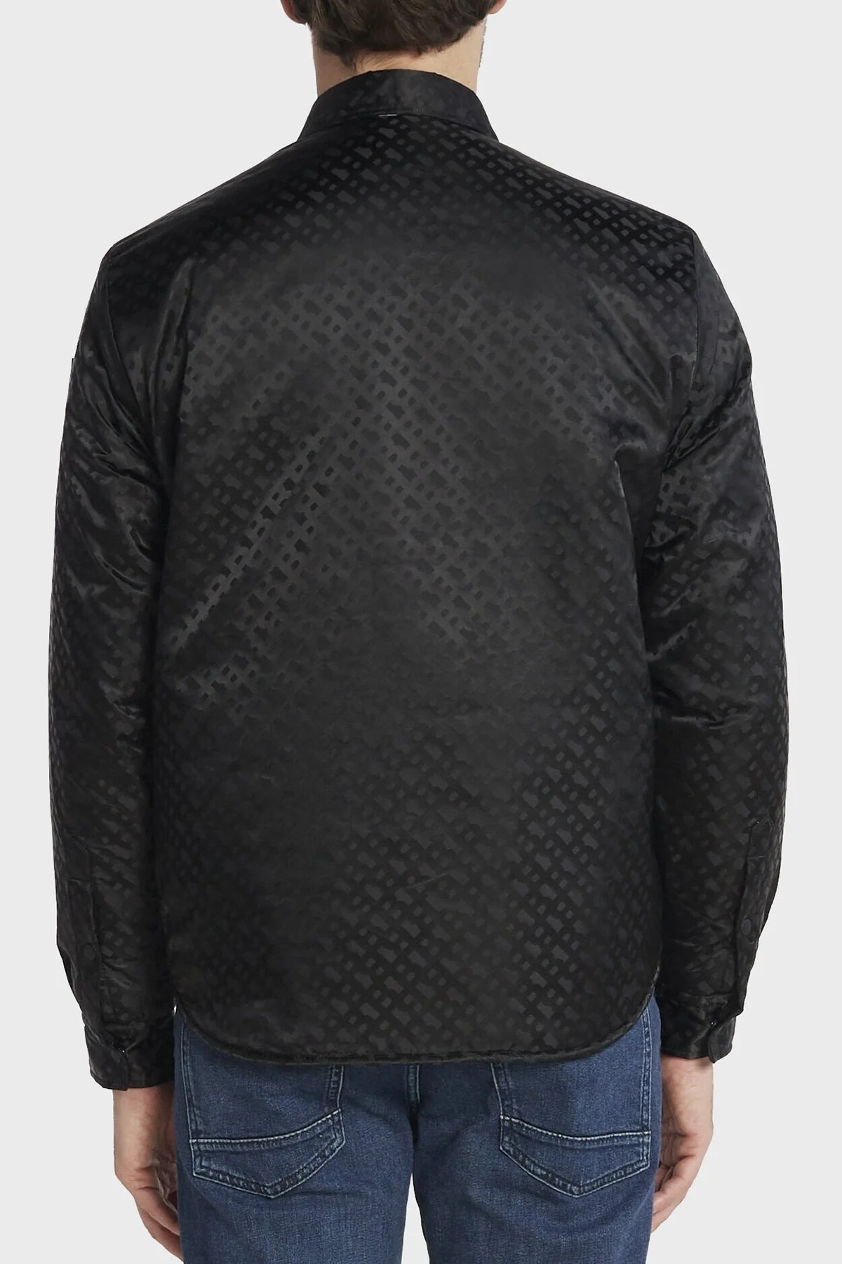 Boss Monogram Logolu Regular Fit Çıtçıt Düğmeli Erkek Gömlek 50503211 001 SİYAH - 2