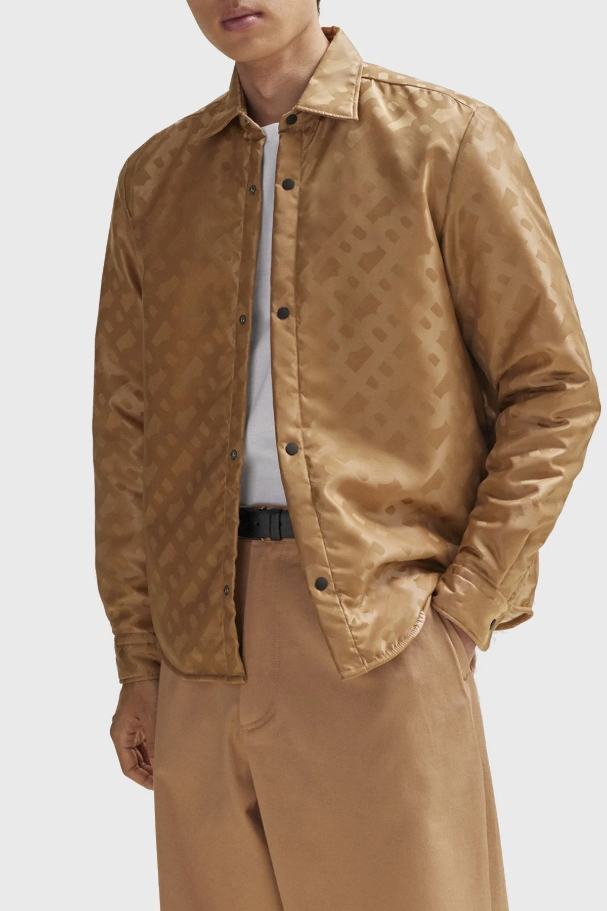 Boss Monogram Logolu Relaxed Fit Erkek Gömlek 50509206 260 KAHVE - 1