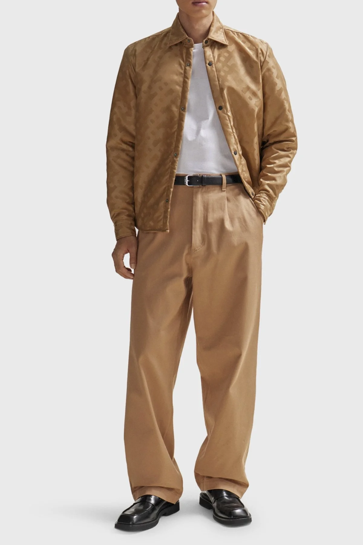 Boss Monogram Logolu Relaxed Fit Erkek Gömlek 50509206 260 KAHVE - 2