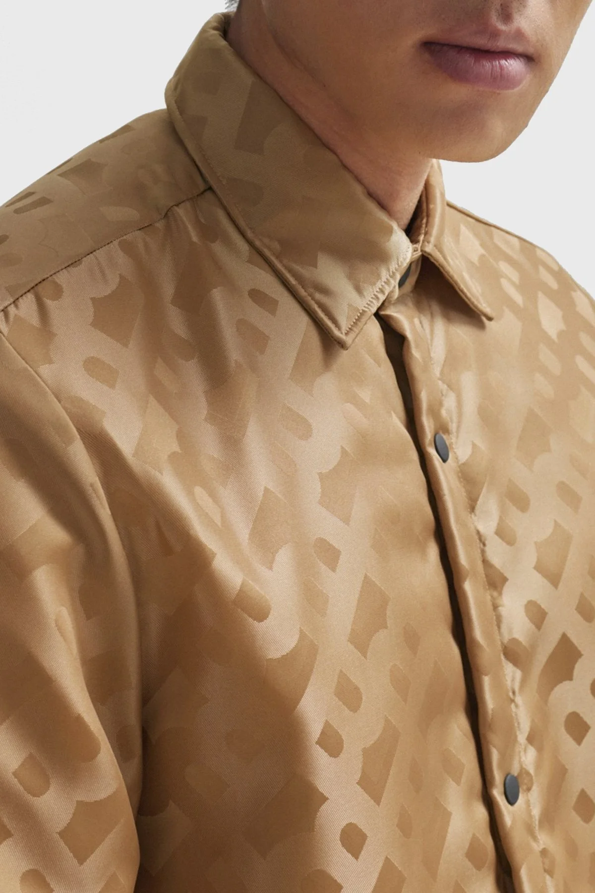 Boss Monogram Logolu Relaxed Fit Erkek Gömlek 50509206 260 KAHVE - 3