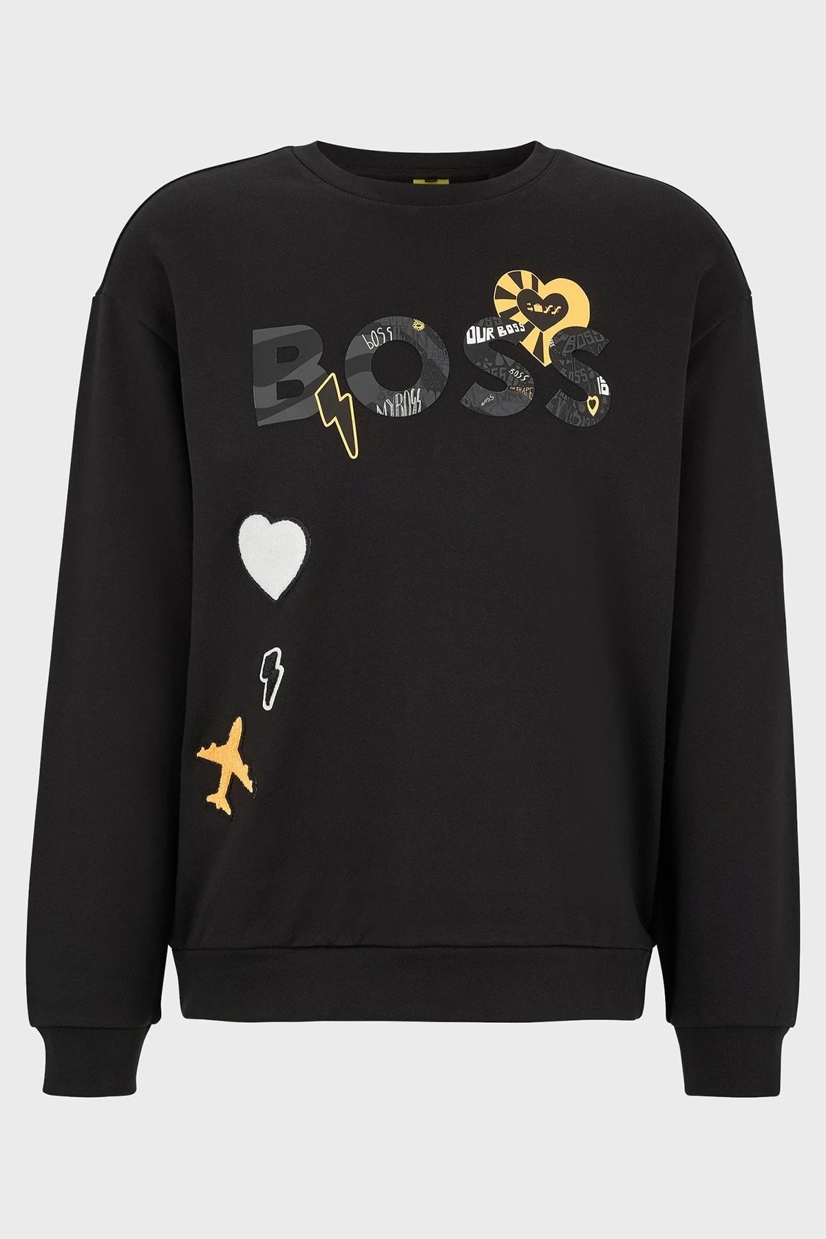 Boss Organik Pamuklu Merserize Relaxed Fit Bisiklet Yaka Erkek Sweat 50476388 001 SİYAH - 5