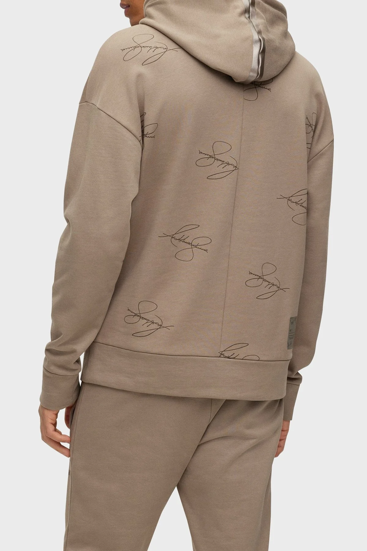 Boss Orgnaik Pamuklu Relaxed Fit Kapüşonlu Erkek Sweat 50476428 334 TOPRAK - 3