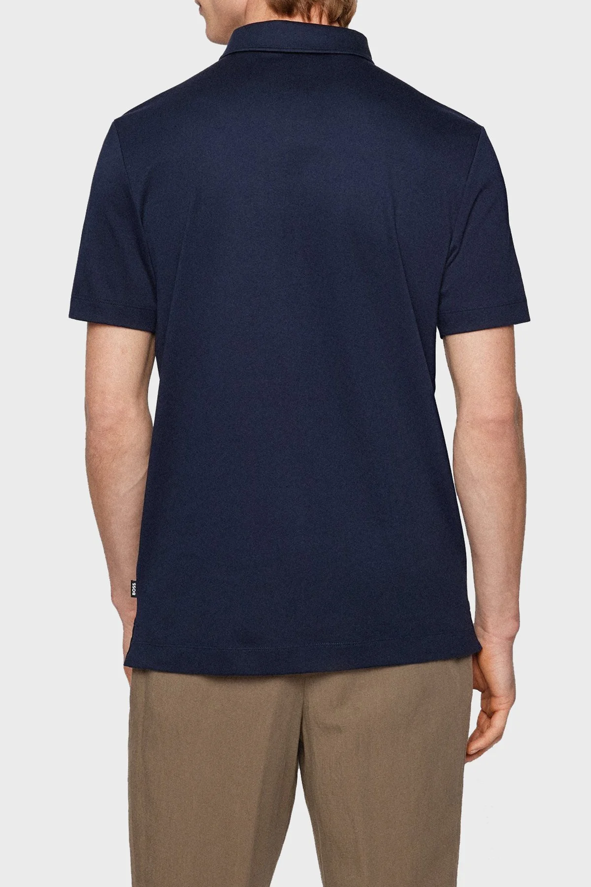 Boss Organik Pamuklu Sliim Fit Düğmeli Erkek Polo Yaka T Shirt 50471335 404 LACİVERT - 3