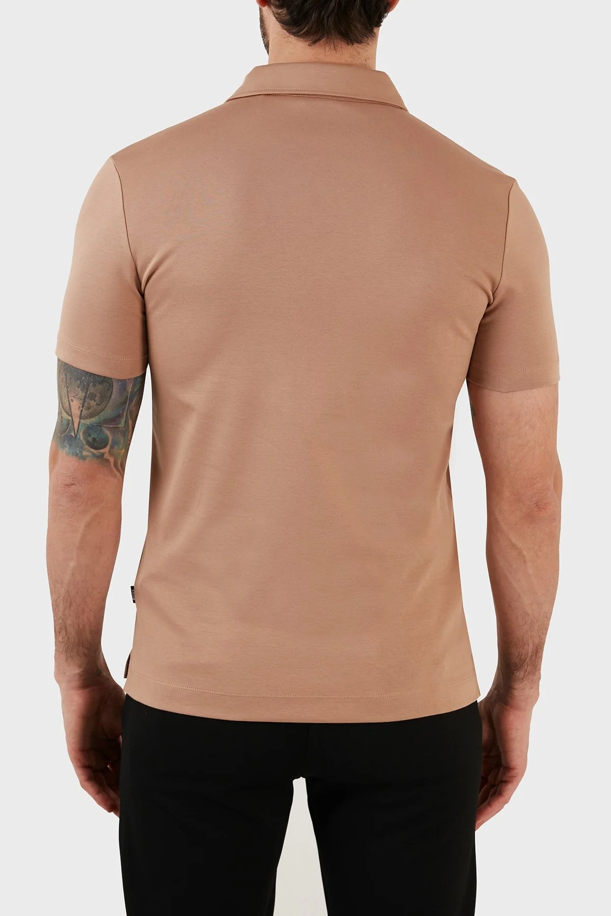 Boss Organik Pamuklu Slim Fit Düğmeli Erkek Polo T Shirt 50471335 260 BEJ - 5