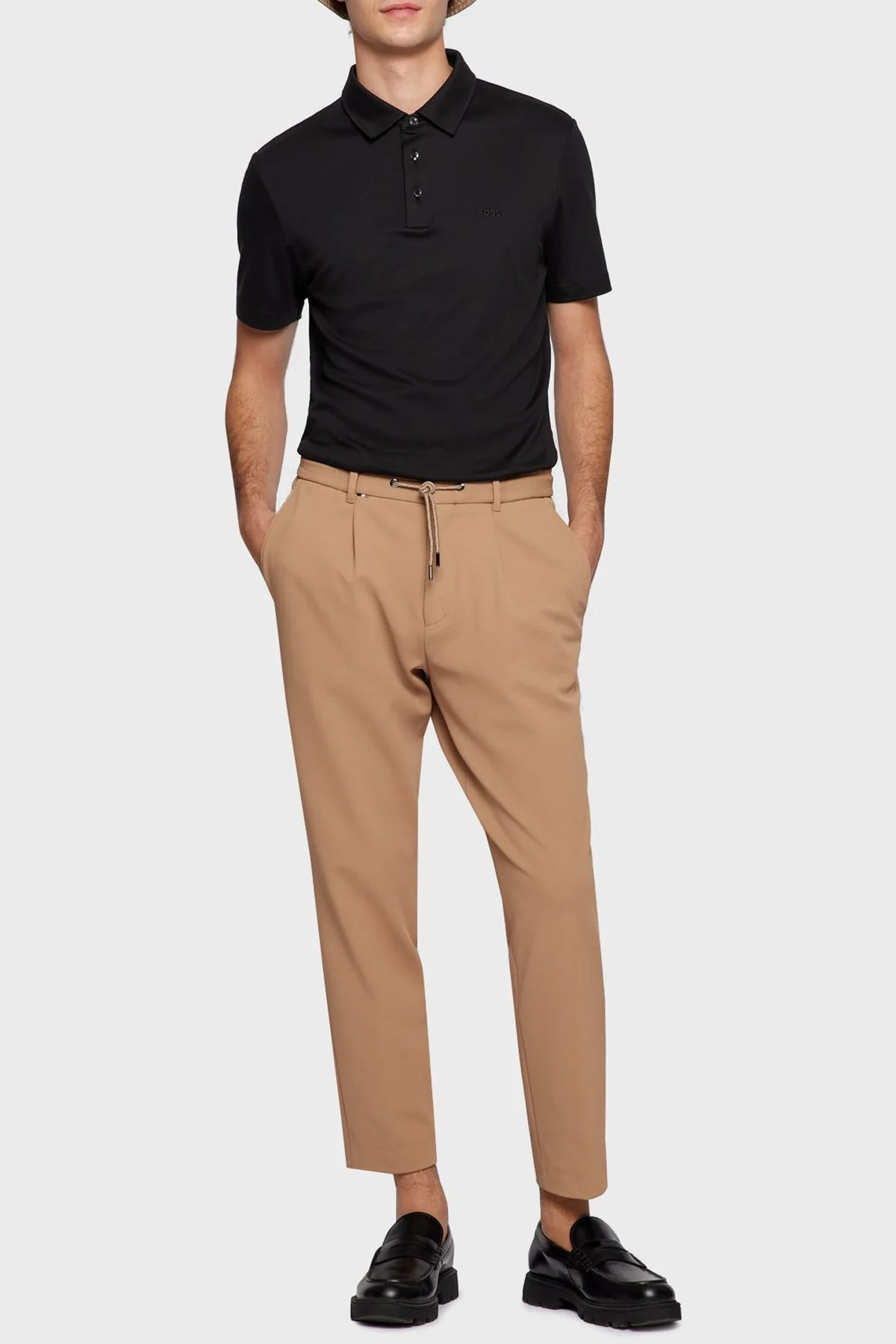 Boss Organik Pamuklu Slim Fit Düğmeli Erkek Polo Yaka T Shirt 50471335 001 SİYAH - 3