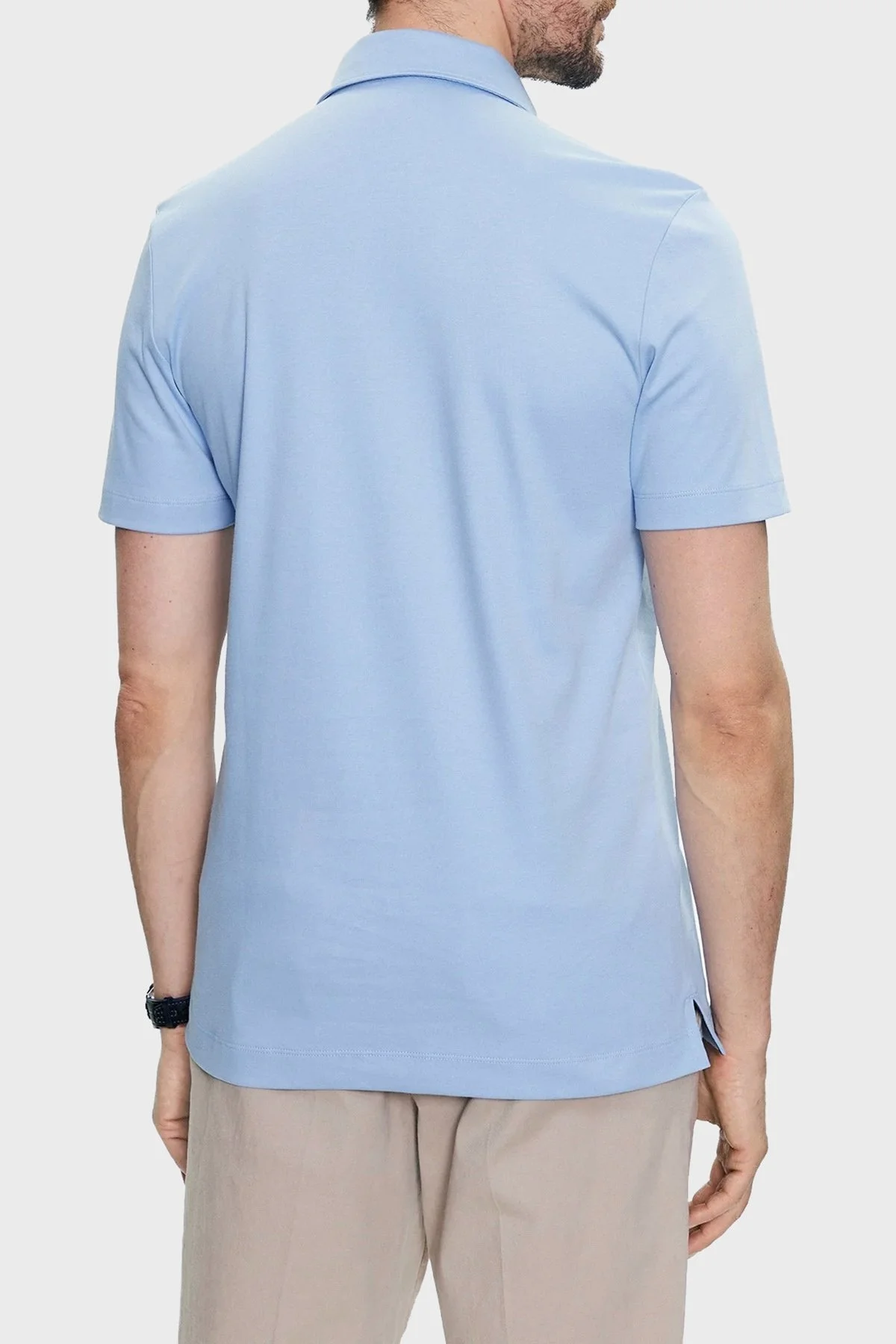 Boss Organik Pamuklu Slim Fit Düğmeli Yaka T Shirt Erkek Polo 50471335 492 MAVİ - 8