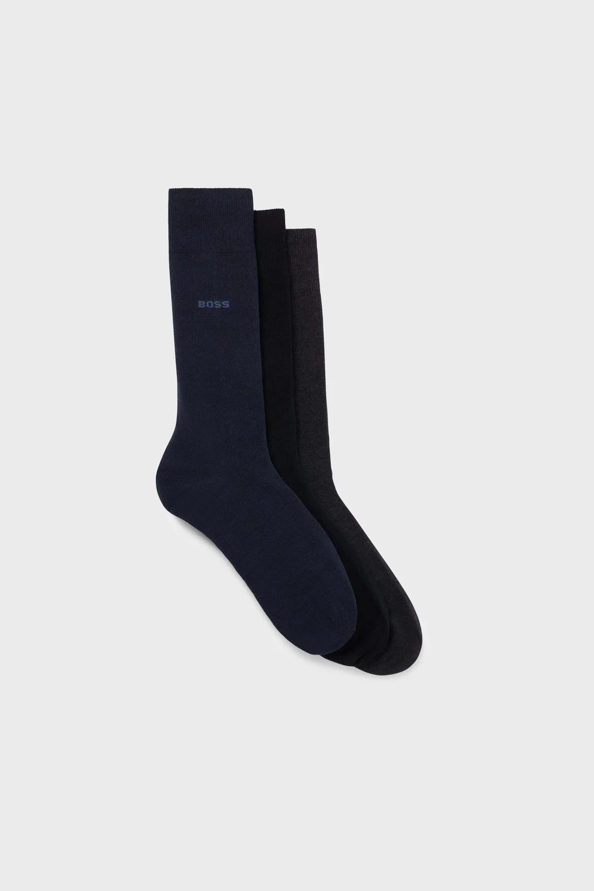 Boss Pamuk Karışımlı 3 Pack Erkek Çorap 50484005 960 Siyah-Antrasit-Lacivert - 1