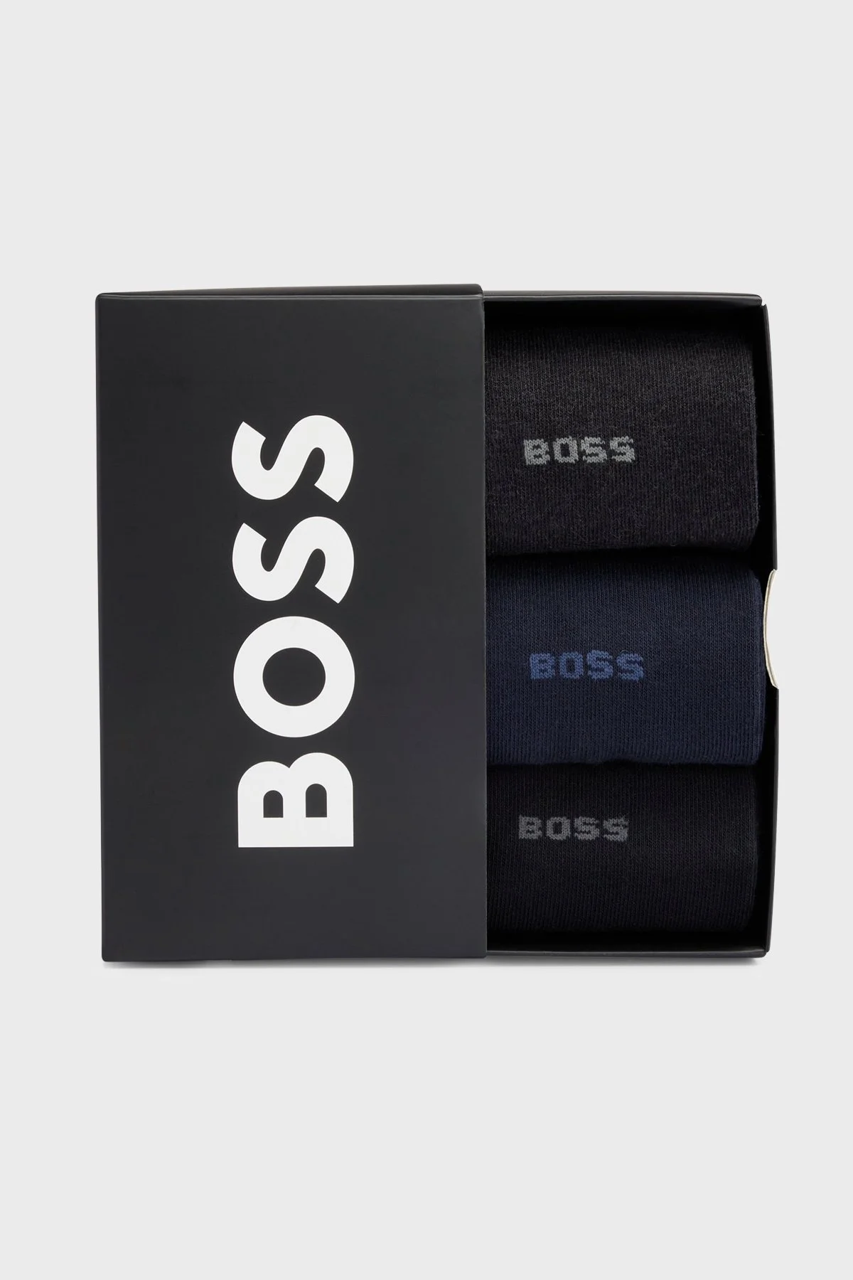 Boss Pamuk Karışımlı 3 Pack Erkek Çorap 50484005 960 Siyah-Antrasit-Lacivert - 2
