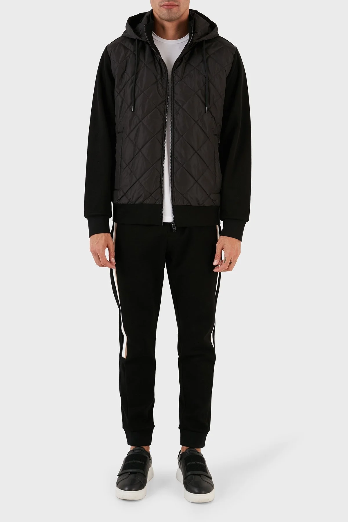 Boss Pamuk Karışımlı Kapüşonlu Fermuarlı Regular Fit Erkek Sweat 50494631 001 SİYAH - 3