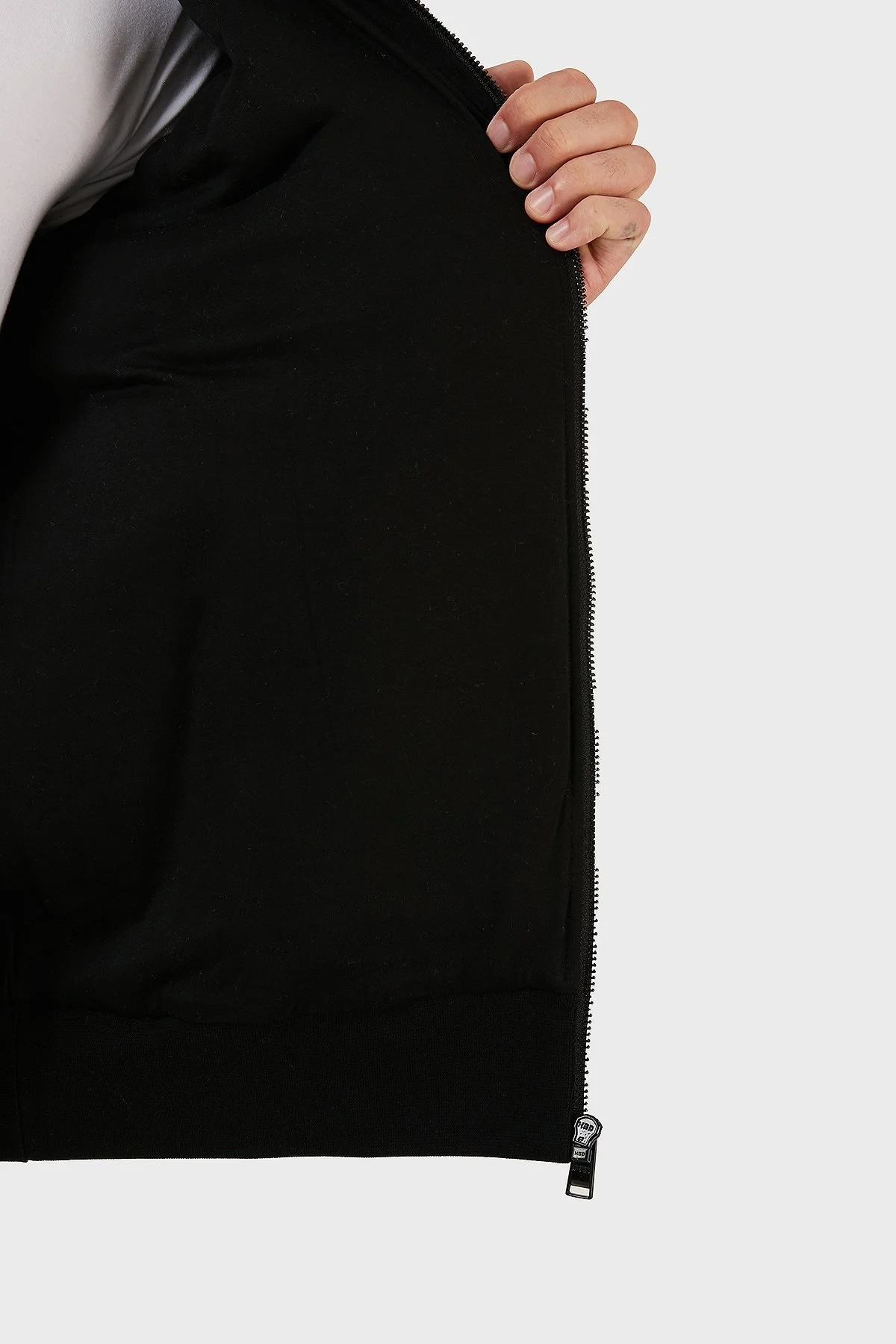 Boss Pamuk Karışımlı Kapüşonlu Fermuarlı Regular Fit Erkek Sweat 50494631 001 SİYAH - 5