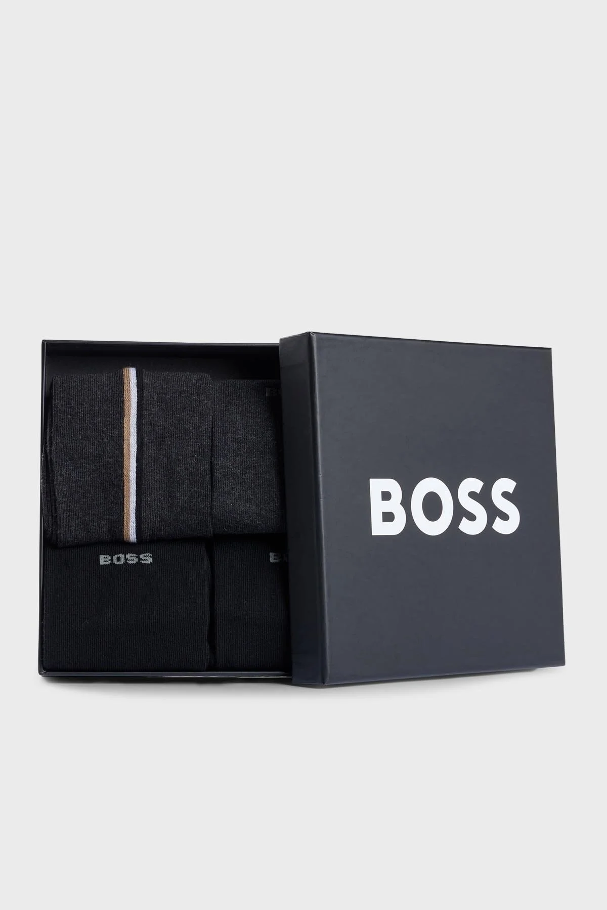 Boss Pamuk Karışımlı Logolu 4 Pack Uzun Erkek Çorap 50524331 001 SİYAH - 6
