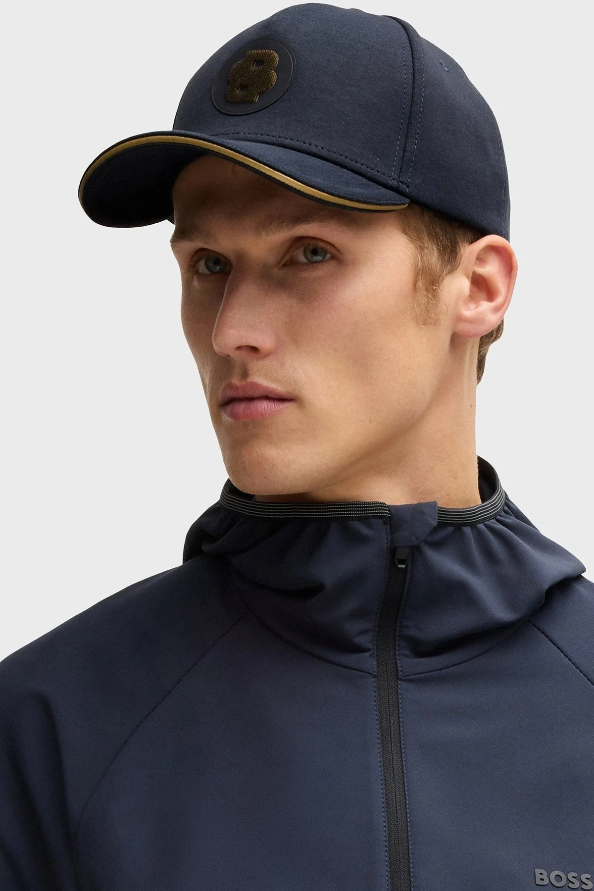 Boss Pamuk Karışımlı Monogram Logolu Erkek Şapka 50533359 402 LACİVERT - 5
