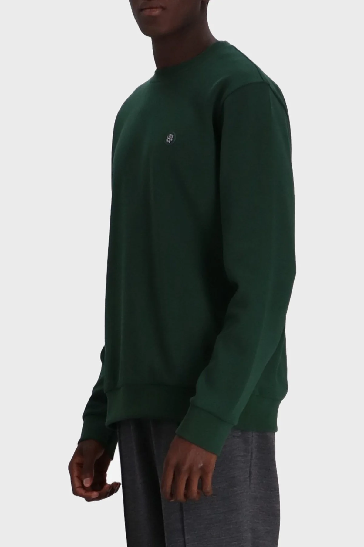 Boss Pamuk Karışımlı Regular Fit Bisiklet Yaka Erkek Sweat 50520302 385 YEŞİL - 2