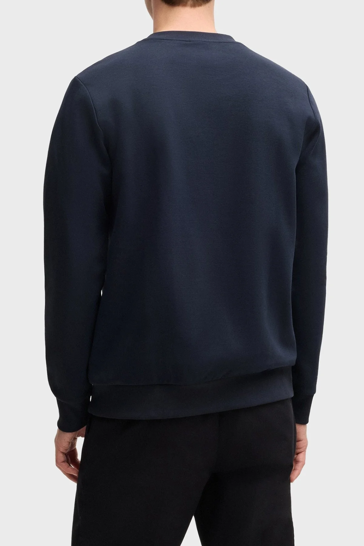 Boss Pamuk Karışımlı Regular Fit Bisiklet Yaka Erkek Sweat 50520302 404 LACİVERT - 3