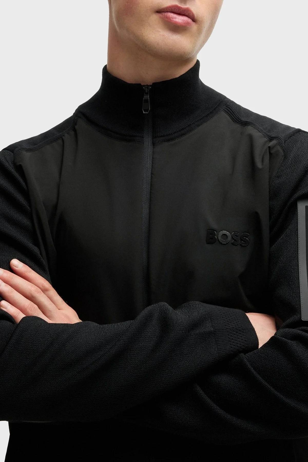 Boss Pamuk Karışımlı Regular Fit Dik Yaka Erkek Ceket 50523174 001 SİYAH - 5