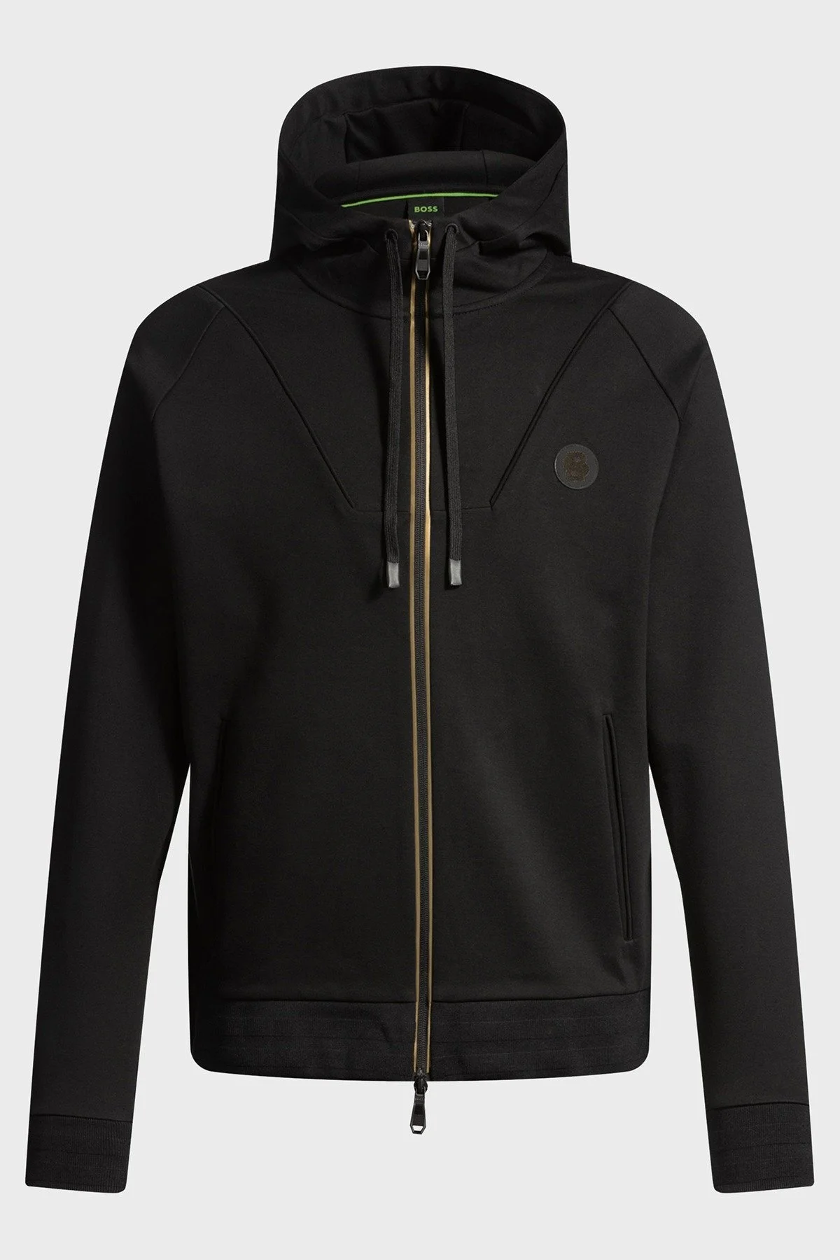 Boss Pamuk Karışımlı Regular Fit Kapüşonlu Fermuarlı Erkek Sweat 50530969 001 SİYAH - 5