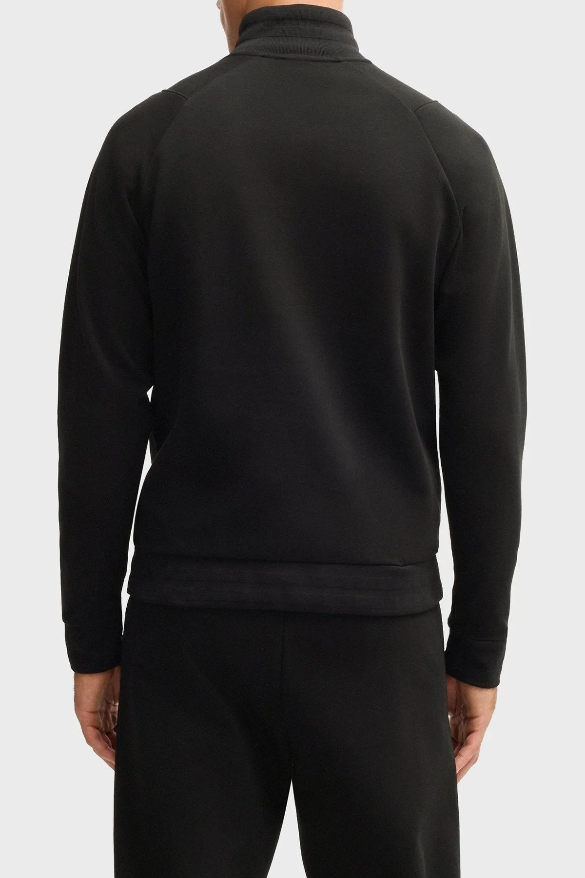 Boss Pamuk Karışımlı Regular Fit Yarım Fermuarlı Dik Yaka Erkek Sweat 50530978 001 SİYAH - 3