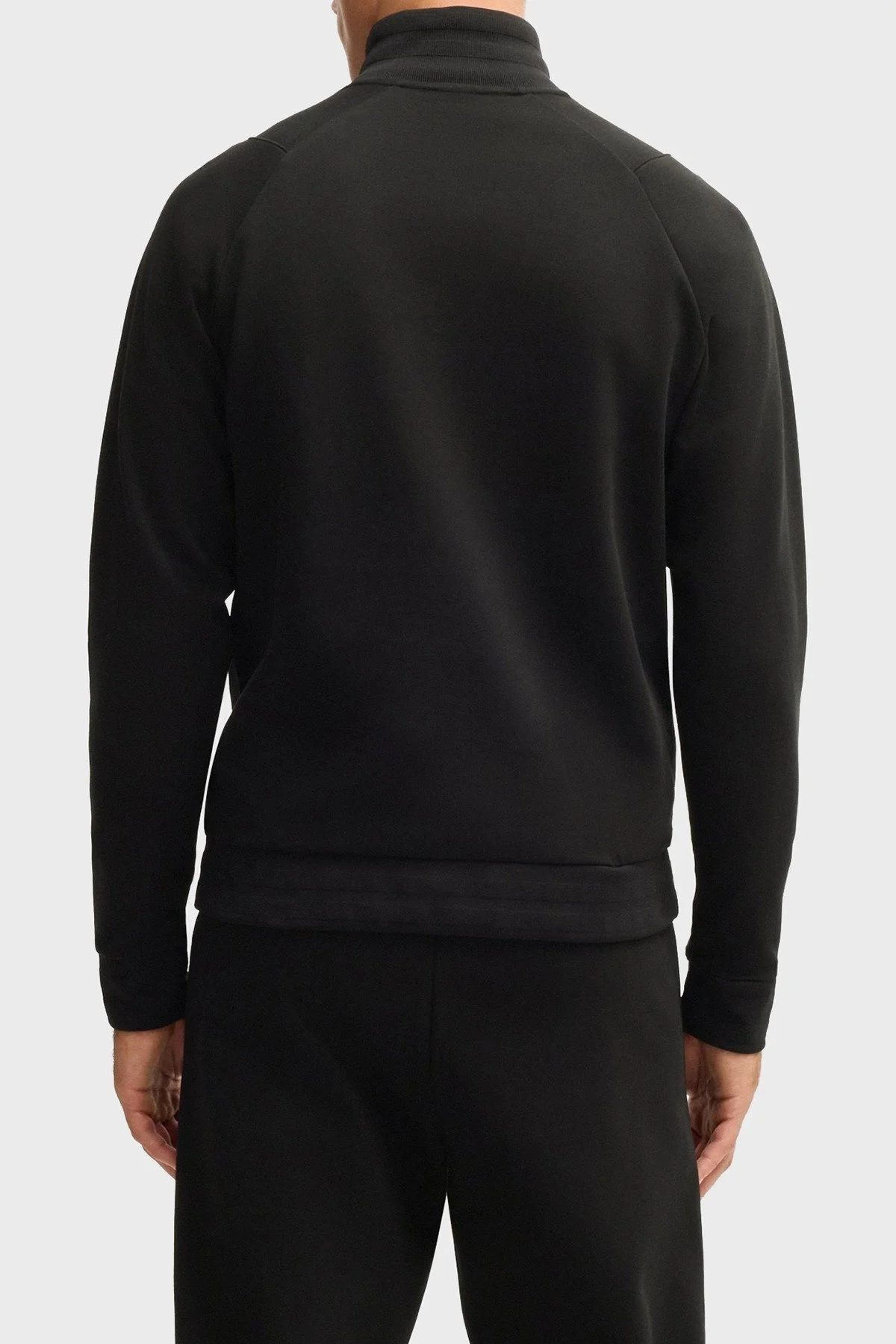 Boss Pamuk Karışımlı Regular Fit Yarım Fermuarlı Dik Yaka Erkek Sweat 50530978 001 SİYAH - 3