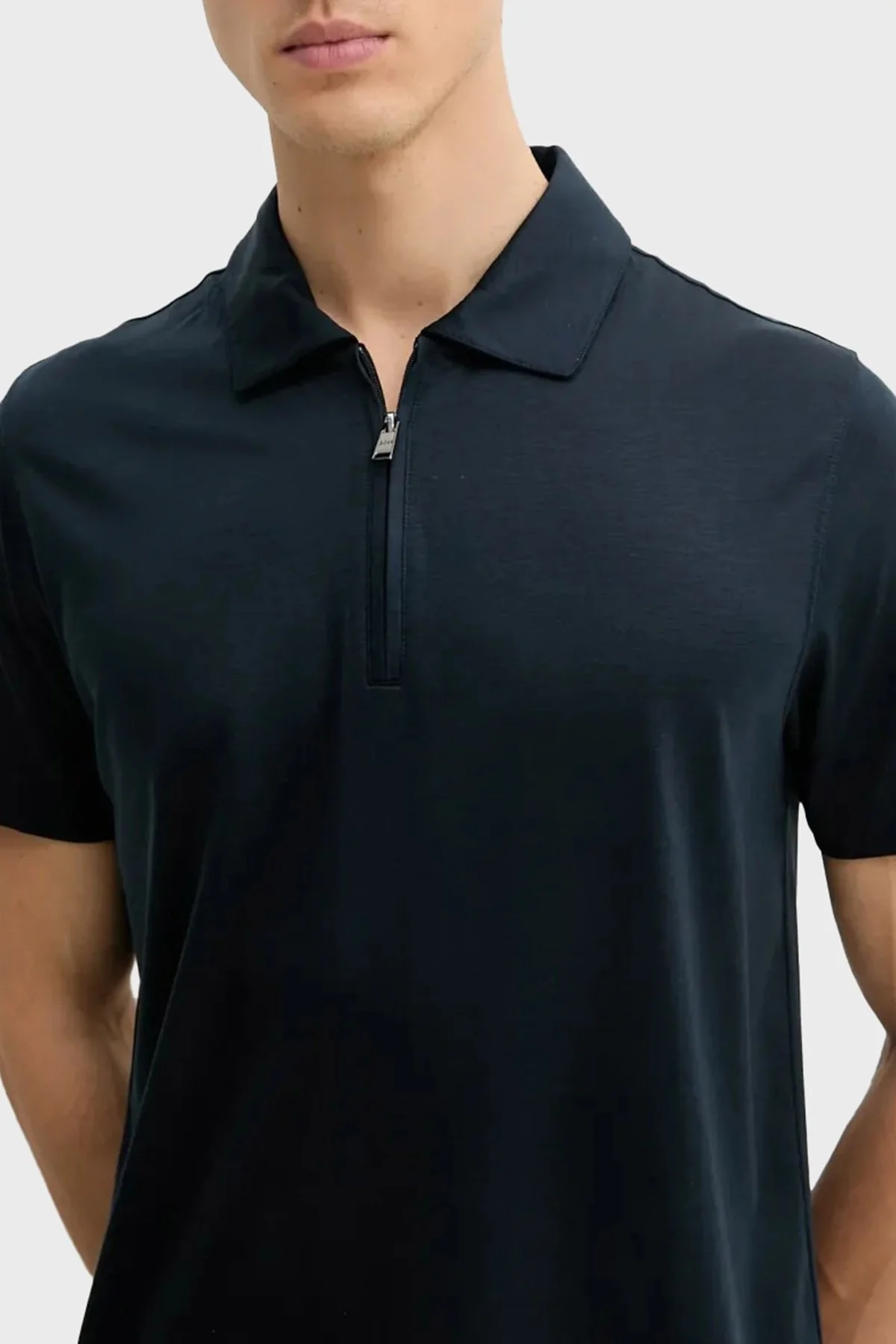 Boss Pamuk Karışımlı Regular Fit Yarım Fermuarlı Erkek Polo Yaka T Shirt 50537954 404 LACİVERT - 4