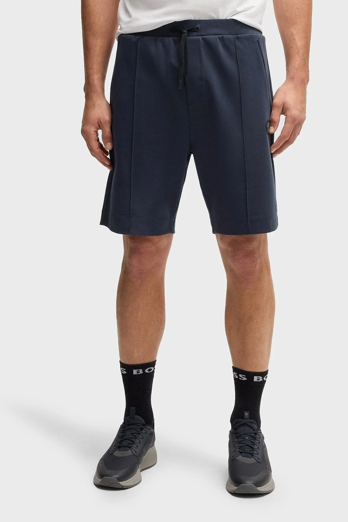 Boss Pamuk Karışımlı Relaxed Fit Normal Bel Spor Erkek Short 50537534 402 LACİVERT - 1