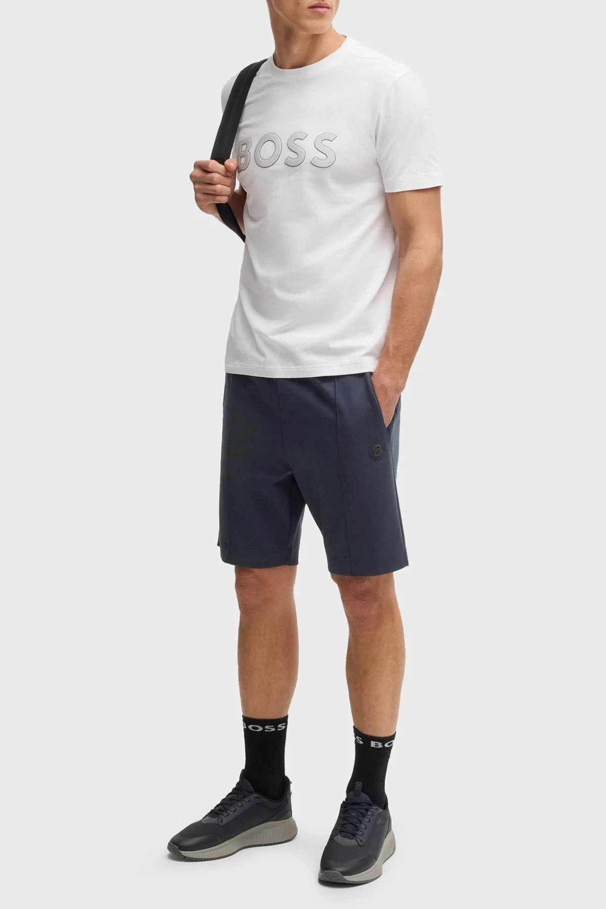 Boss Pamuk Karışımlı Relaxed Fit Normal Bel Spor Erkek Short 50537534 402 LACİVERT - 3