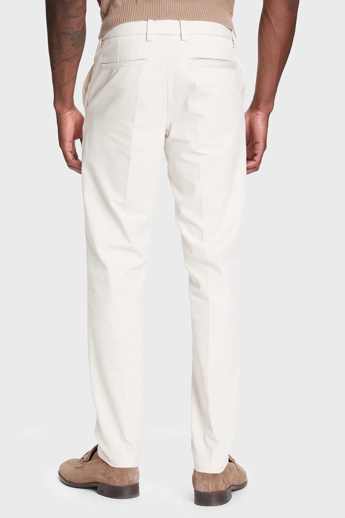 Boss Pamuk Karışımlı Slim Fit Daralan Paça Erkek Pantolon 50543945 131 BEJ - 3