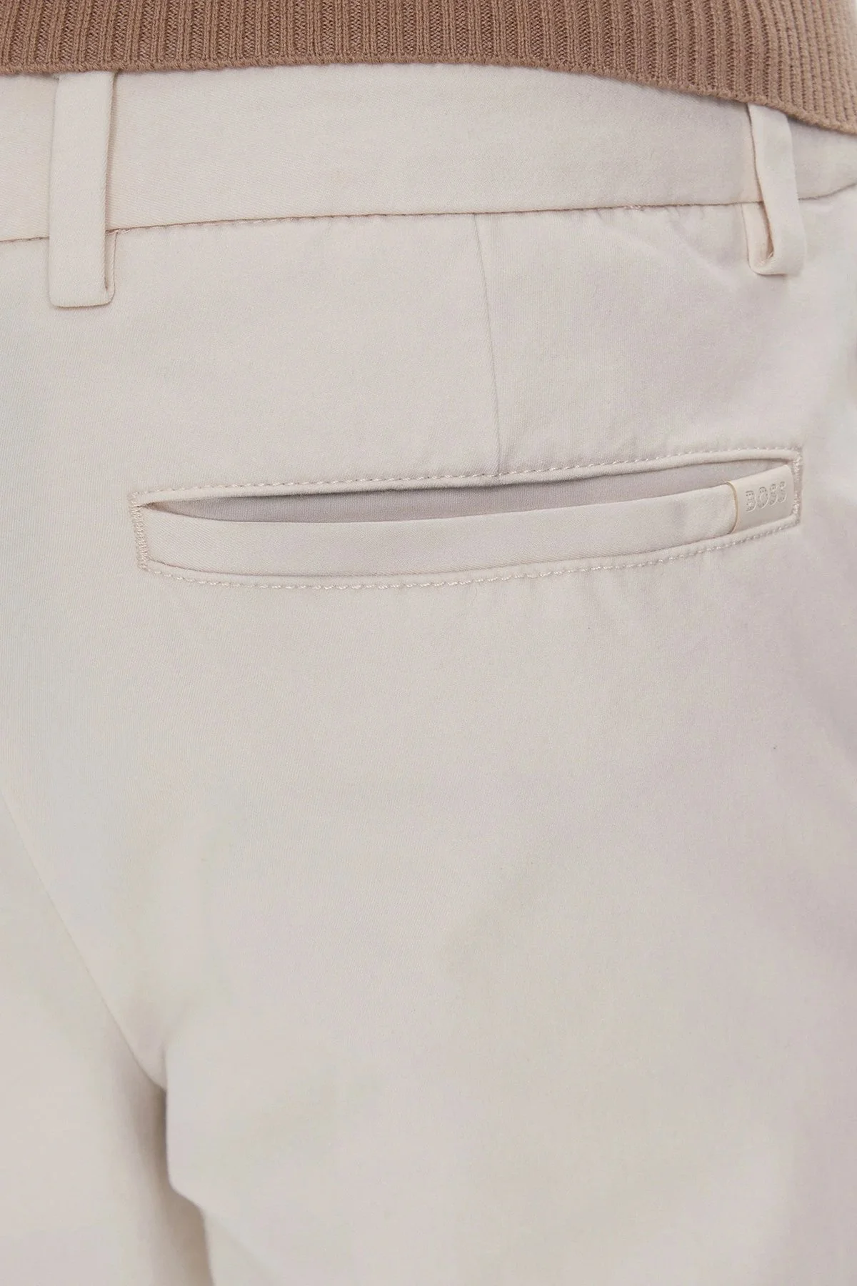 Boss Pamuk Karışımlı Slim Fit Daralan Paça Erkek Pantolon 50543945 131 BEJ - 5