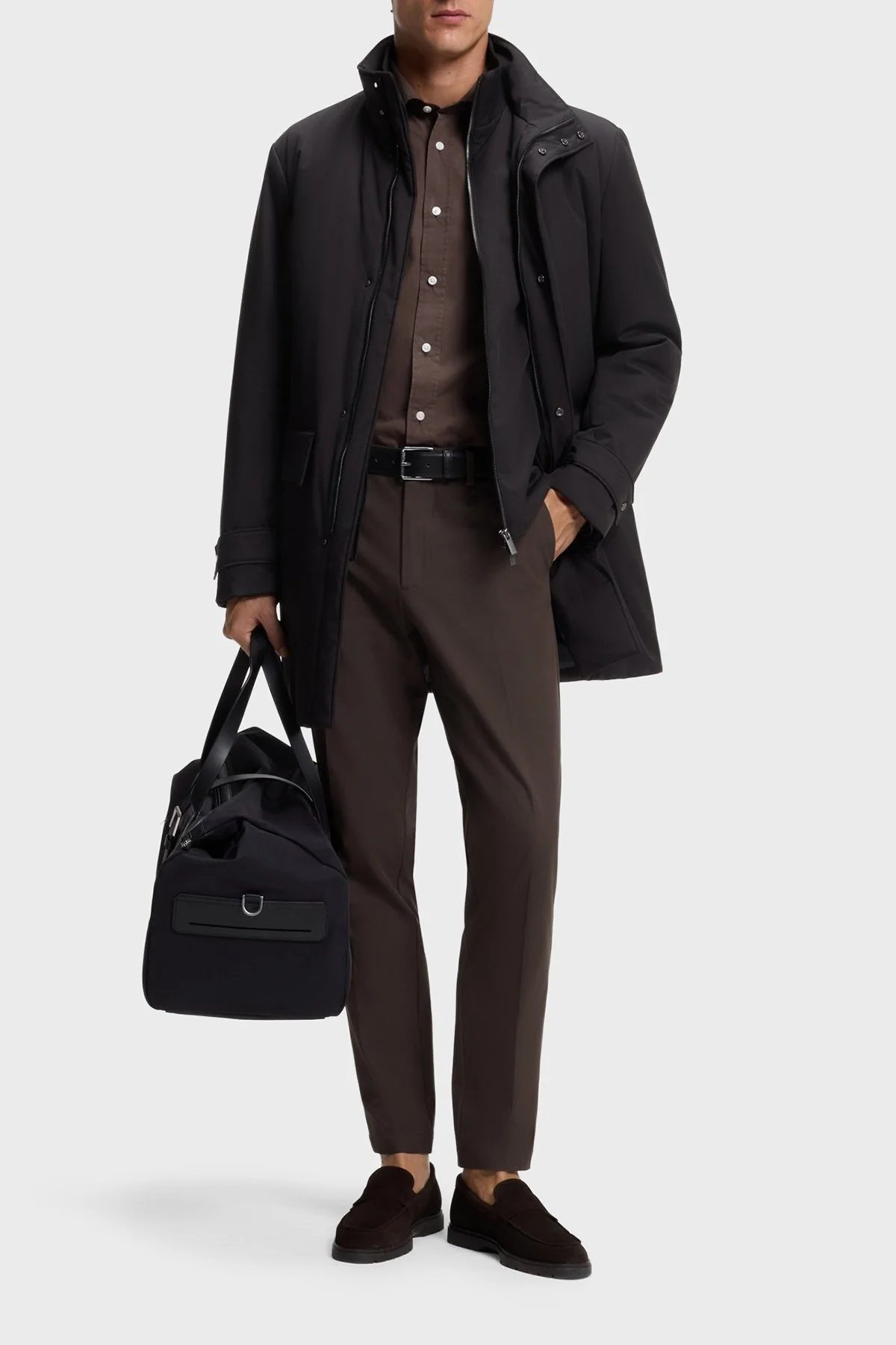Boss Pamuk Karışımlı Slim Fit Daralan Paça Erkek Pantolon 50543945 209 Kahve - 2