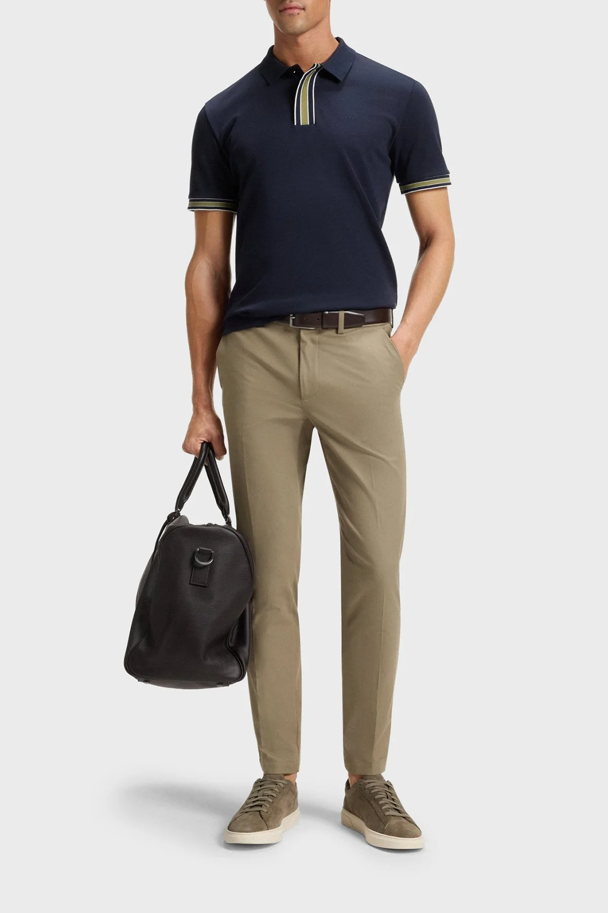 Boss Pamuk Karışımlı Slim Fit Daralan Paça Erkek Pantolon 50543945 252 BEJ - 2