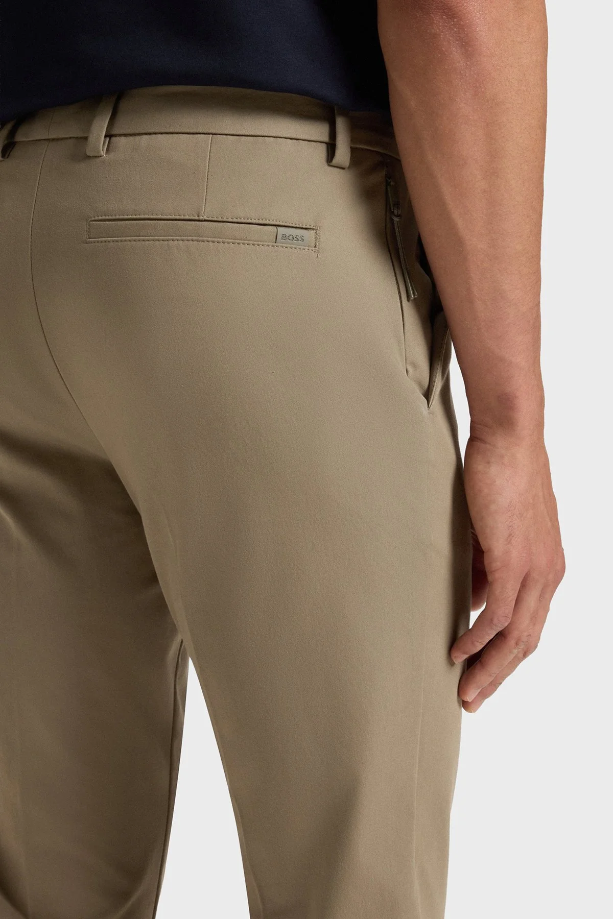 Boss Pamuk Karışımlı Slim Fit Daralan Paça Erkek Pantolon 50543945 252 BEJ - 4