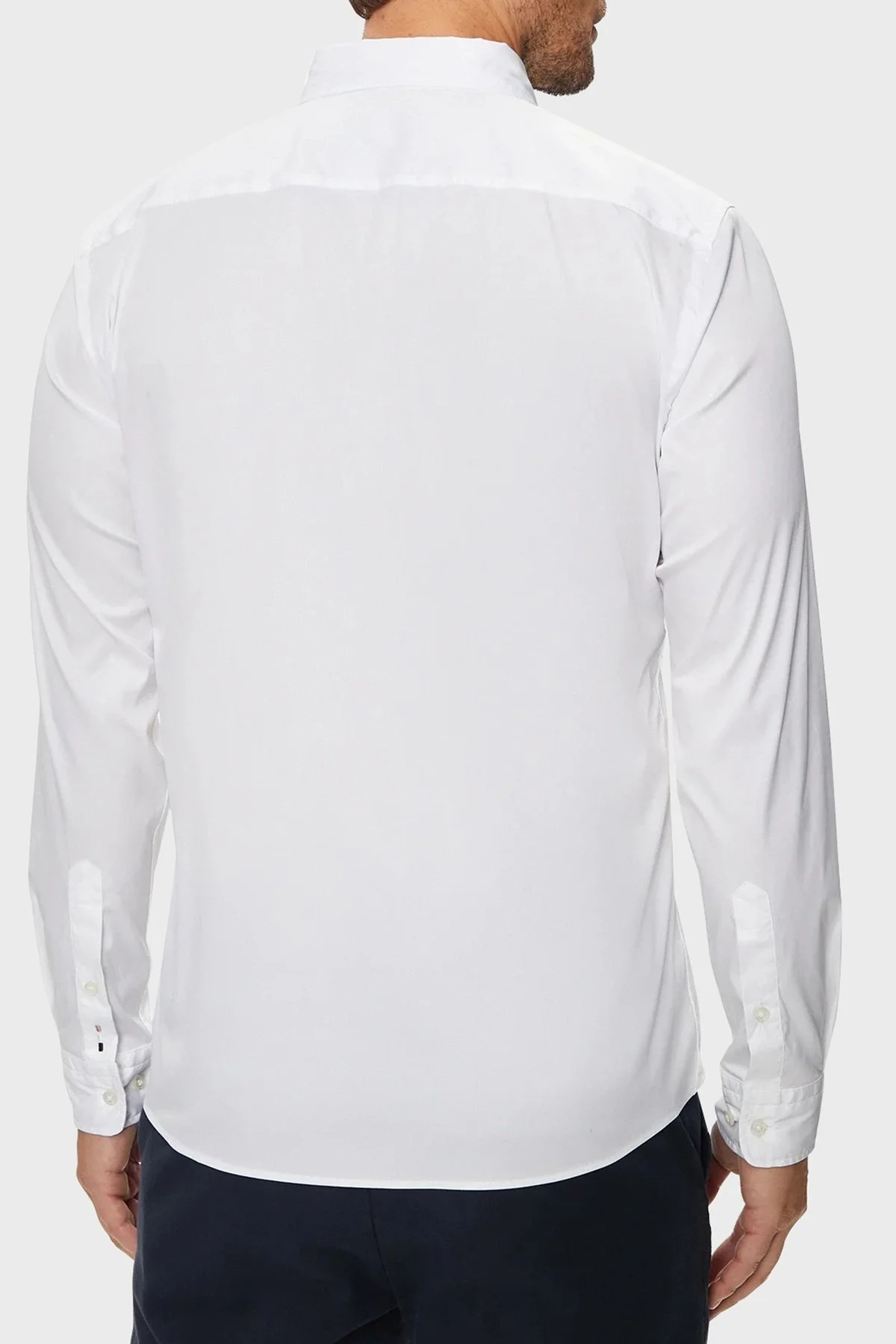 Boss Pamuk Karışımlı Slim Fit Logolu Erkek Gömlek 50520291 100 BEYAZ - 3